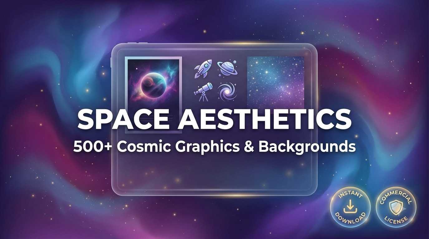 Ultimate Space Aesthetics Bundle | 500+ Cosmic Illustrations, Nebula Backgrounds & Celestial Graphics