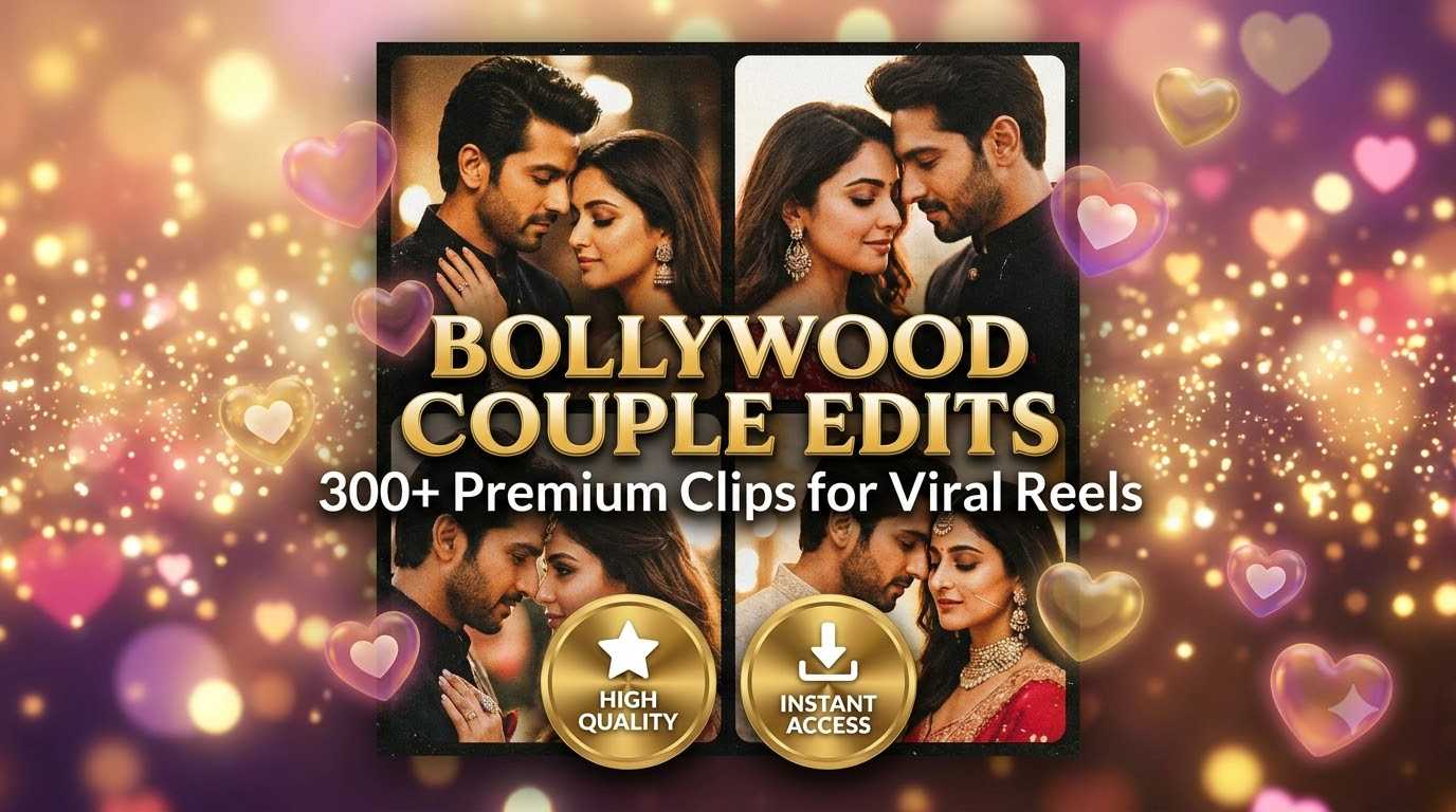 Bollywood Couple Reels Bundle - High-Quality Celebrity Footage for Edits (Instant Download)