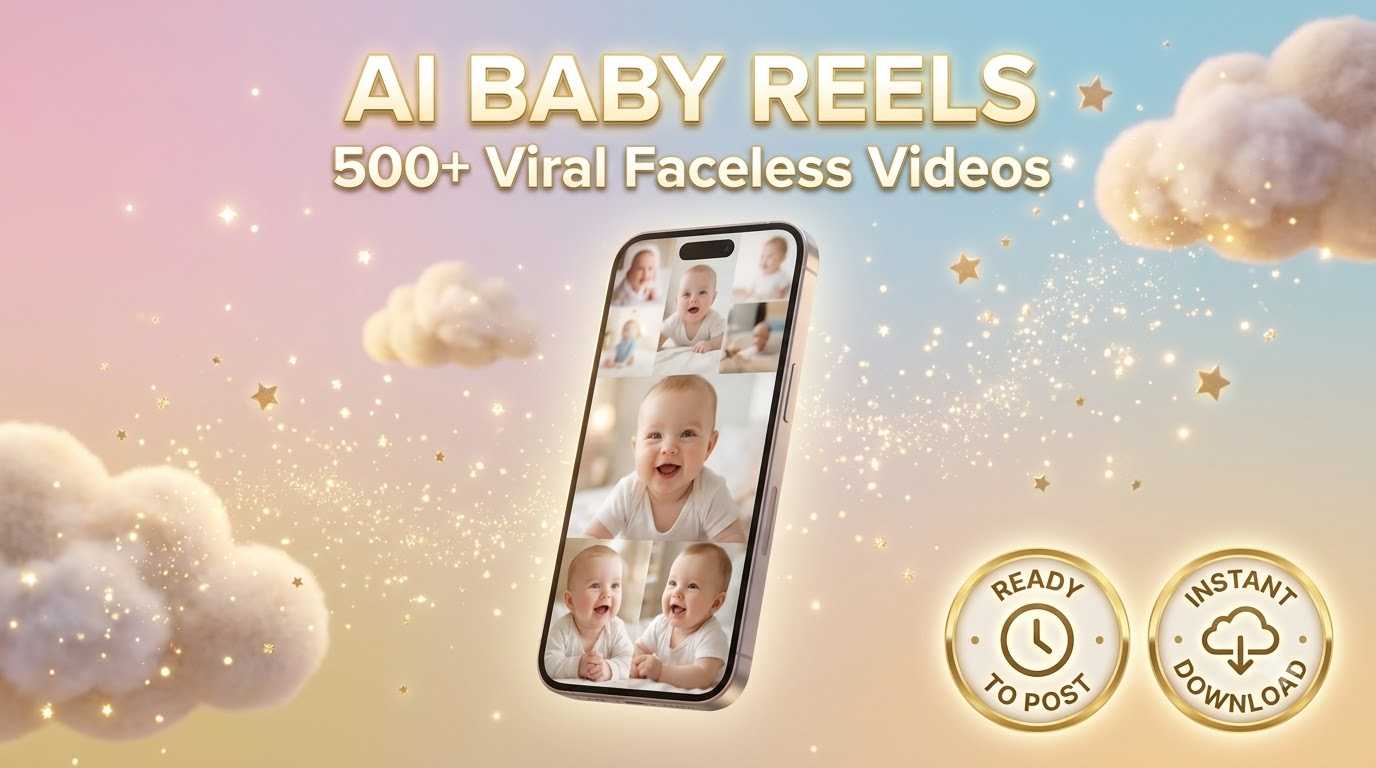 AI Baby Reels Bundle - Viral Faceless Reels, Cute Baby Videos & Automated Content for Instagram (Instant Download)